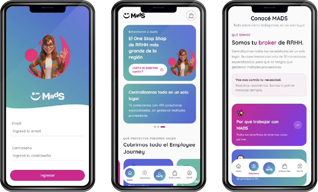 Mads — Sistema web, marca y app